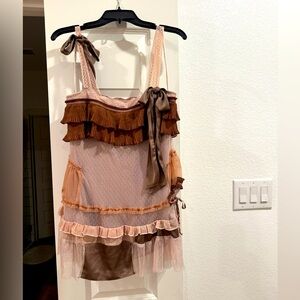 Urban outfitters…Kimchi Blue Clara Ruffles & Bows Frock Mini Dress size medium.